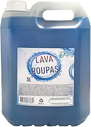 Lava Roupas Líquido 5L para Roupas Brancas e Coloridas Remove Manchas e Limpa Sujeiras Mais Difíceis, 5L