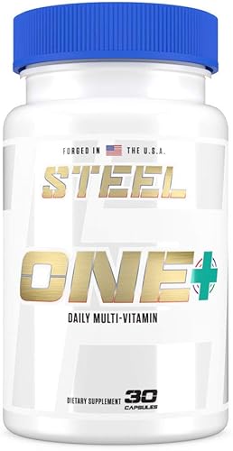 Steel Supplements ONE+ | Multivitamínico Once Daily para hombres y mujeres | Suplemento mineral para micronutrientes | Vitaminas A B C D E, biotina,