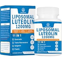 1200MG Liposomal Luteolin Supplement - Maximum Absorption, Antioxidant Boost for the Brain 60 Capsules