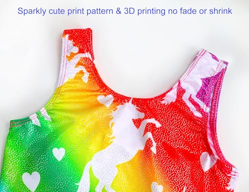 Image of Domusgo Gymnastics Leotards for Girls Sparkly One Piece Biketard Size 1-10Y