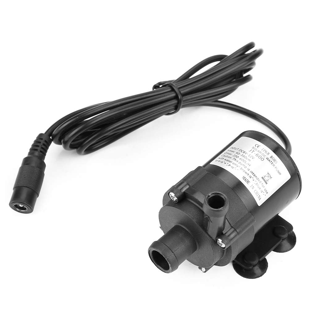 Viagasafamido Black 12V Dc Brushless 580L H Low Noise Submersible Circulation Pump For Aquarium Fish Tank Pond Fountain Aerator Efficient Quiet Flow