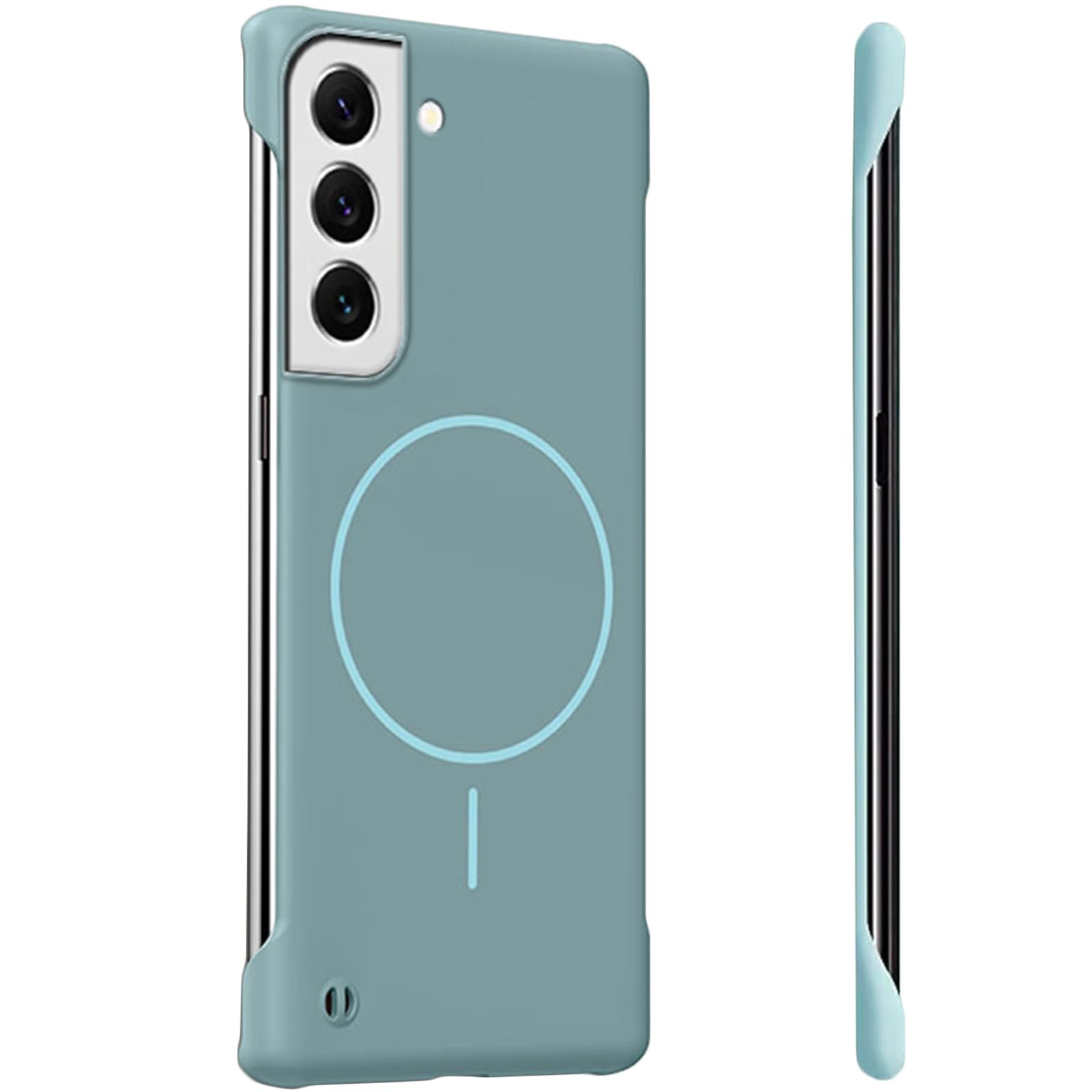 RUNGOS for Samsung S22 Case MagSafe (Bare Metal Feel) [Built-in Strong Magnet] [Rapid Heat Dissipation] Slim Borderless Cover for Samsung Galaxy S22 Case, Thin Sturdy MagSafe Cover