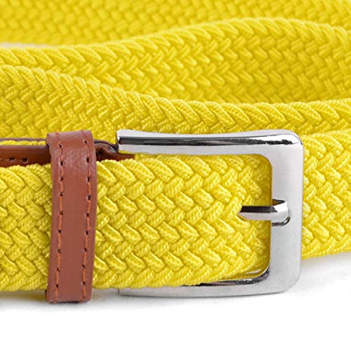 Umo Lorenzo Stretch Braided Woven Golf Belts without Holes, Elastic Casual Belts for Men and Women3