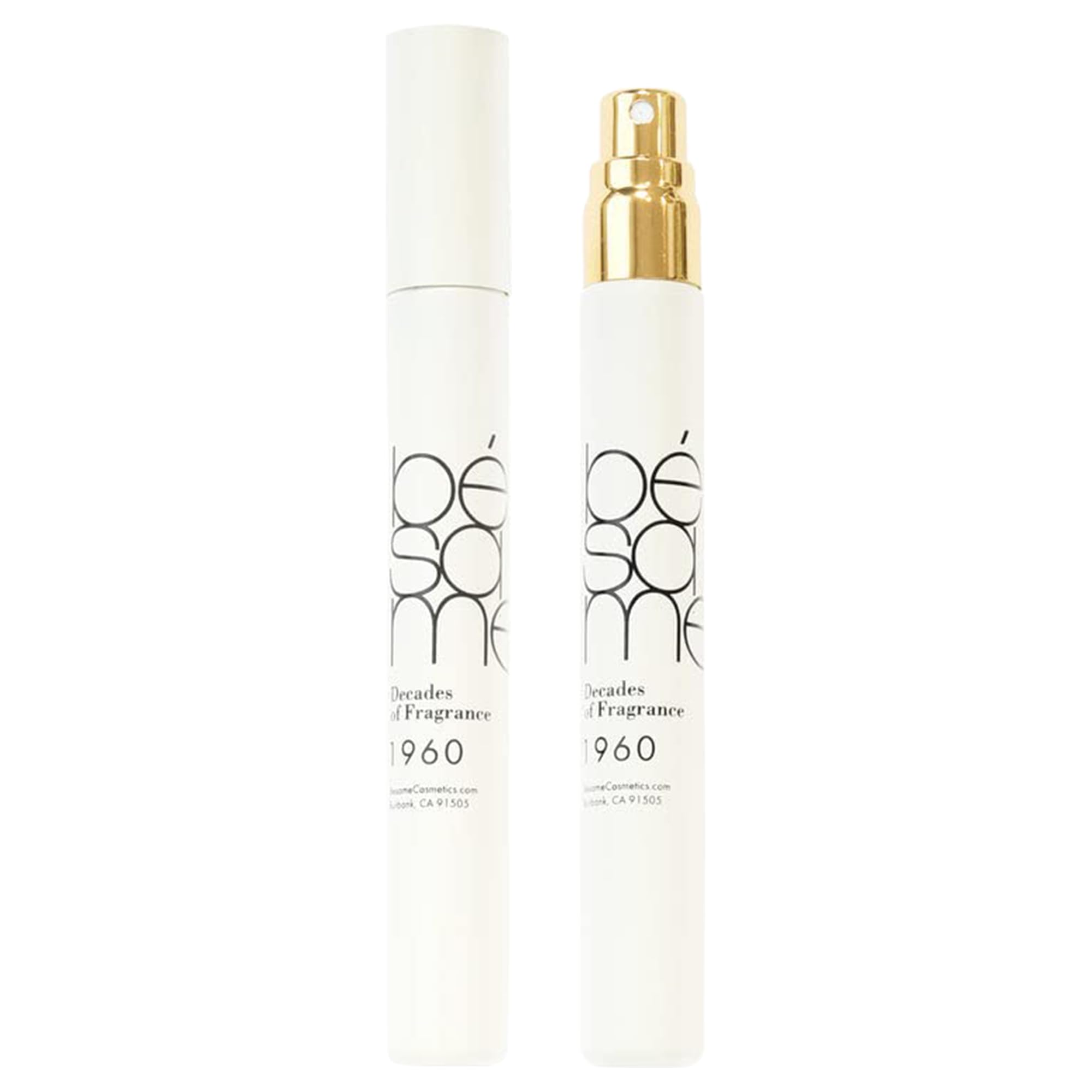 Besame Decades of Fragrance Perfume 1960-9 ml | Swinging Sixties Inspired Perfume | Warm Floral Scent with Citrus & Spice | Mini Travel Size Eau de Parfum in Timeless Atomizer Bottle