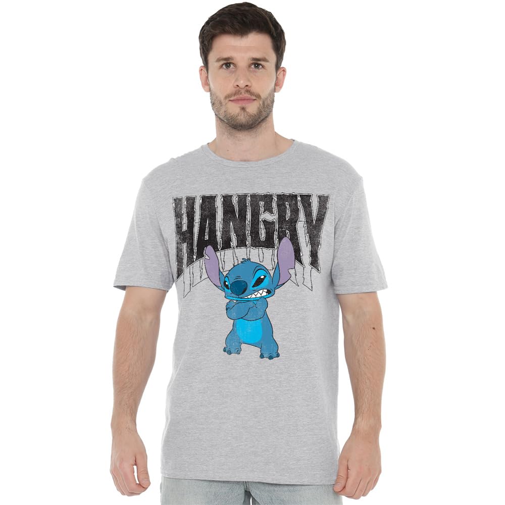 Disney LILO & Stitch Hangry Unisex T Shirt, Athletic Heather, Medium