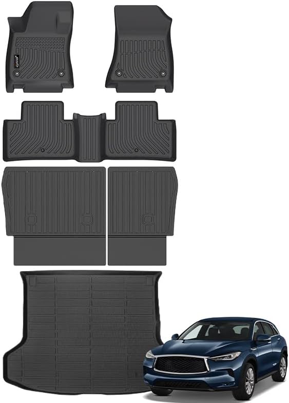 Jenofa Floor Mats for Infiniti QX50/QX55 (2019–2025) Full Coverage All-Weather Set