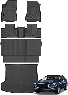 for Infiniti QX50 2019-2025 & QX55 2022-2025 Floor Mats Automotive All Weather Car Mat for Infiniti QX55 Accessories (Floor Mats & Rear Seat Back Mats & Cargo Liner)