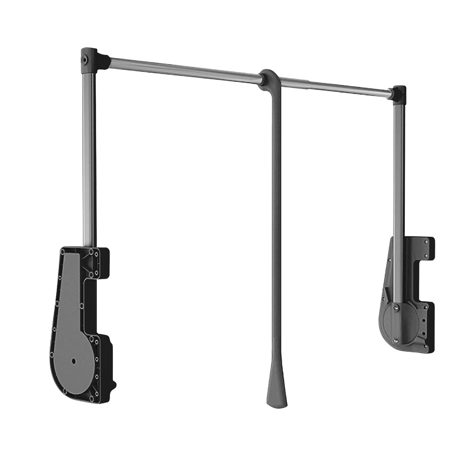 GTHTUHFD Drop Down Clothes Hanger Rail, Adjustable Width Pull Down Drying Rack For Wardrobe, Space Saving Closet Organizer Black-564~764mm