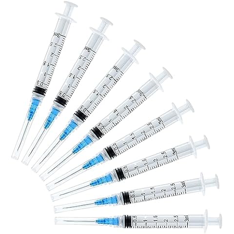 3ml/cc Lab Consumables with Luer Lock 23Ga/1'' Individually Wrapped (100Pack) Cover