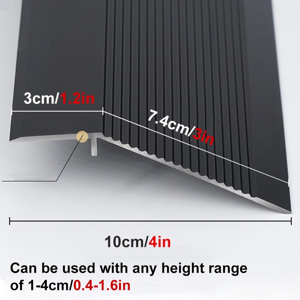 90cm Rampe De Seuil En Aluminium Pour Différence De Niveau De 1-4cm, Barre De Seuil Multiniveau Pour Intérieur Et Extérieur, Salle De Bain, Seuils De Porte(Gold)