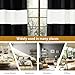 DriftAway Black Striped Room Darkening Curtains Horizontal Stripe Classic Grommet Drapes for Bedroom Living Room Kitchen Thermal Insulated Window Panels for Holidays Daily