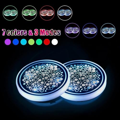 Posavasos LED para autos con cambio de color Unifizz miniatura 4