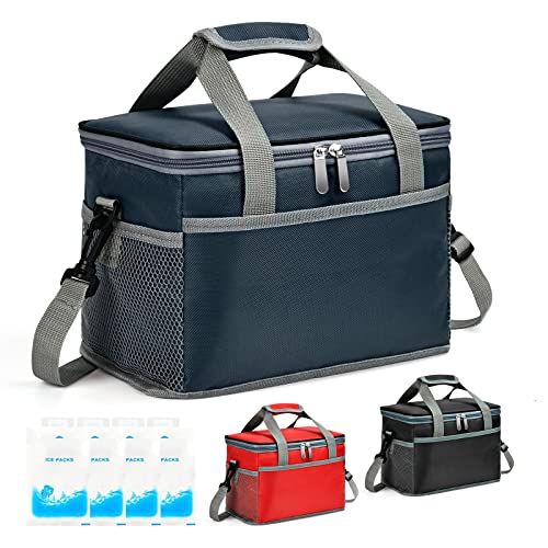 Mizijia Bolsa Térmica, Bolsa Termica Comida 9L, Bolsa Nevera Portatil, Bolsa Termica Almuerzo, Bolsa Termica Playa, Bolsa Termica Peque con Correas Ajustables Para Los Hombros (Azul) Cover