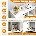 PETSITE Cat Little Box Enclosure, Litter Box Furniture with Removable Scratcher, Metal Legs, Cat Box Enclosure End Side Table, Hidden Litter Box Furniture, 40 x 21 x 22 inches (White)