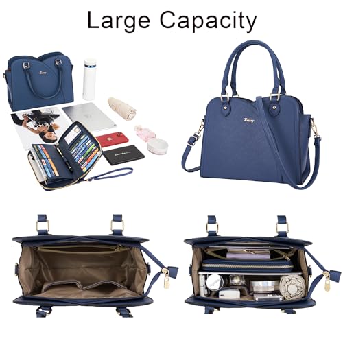 Purses for Women Top Handle Satchel Handbags Shoulder Bag Messenger Tote Bag Purse Wallet Set 2pcs - Image 4