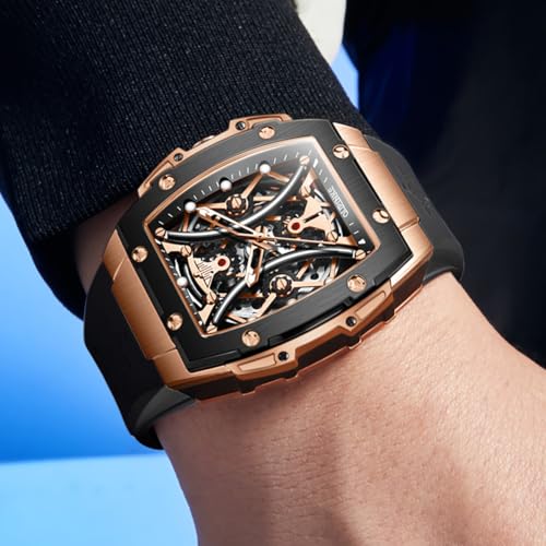 Image of OLEVS Square Watches for Men Chronograph Fashion Business Watch Luminous Waterproof Casual Wrist Watches