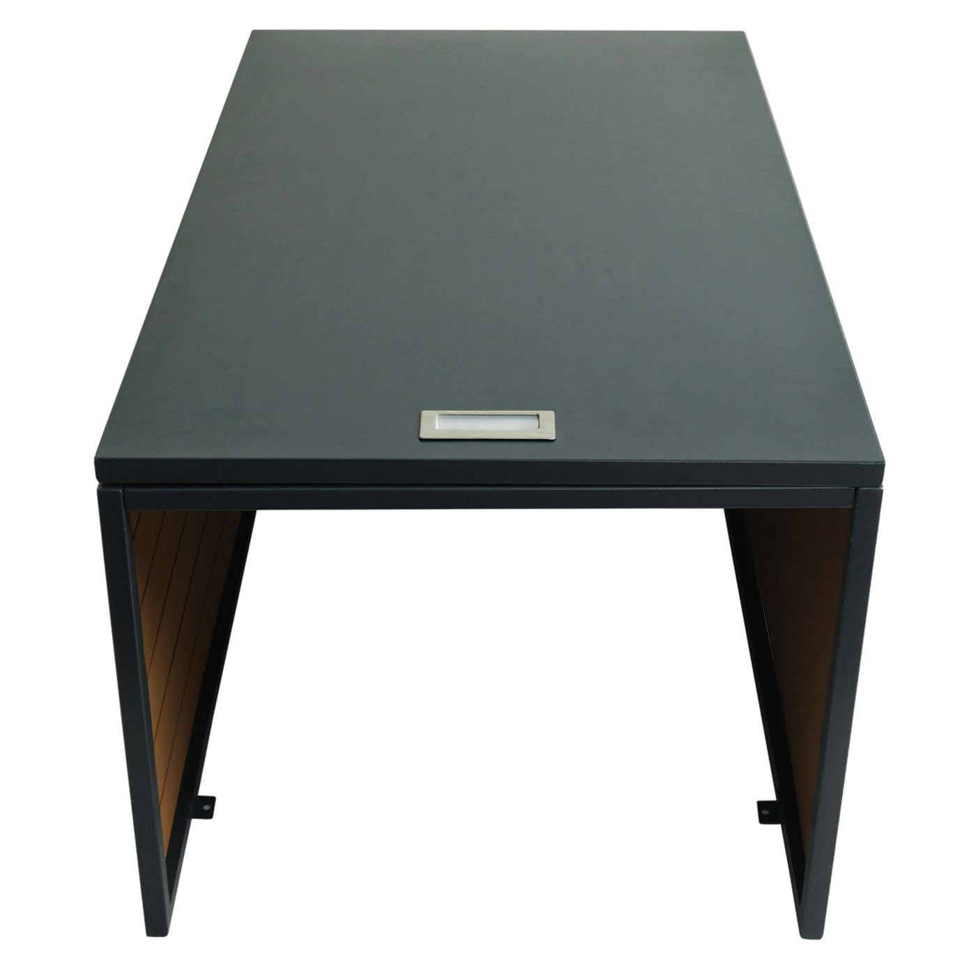 Mendler XL garaż dla robota koszącego z pokrywą HWC-L45, dach pod kosiarkę, metal WPC 43 x 70 x 90 cm – wygląd dębu