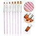 Produktbild Nail Art Pinsel Set, 7pcs Acryl Nail Art Pinsel Flachpinsel Malerei Zeichnung Liner UV Gel 3D Pen Brush Kit