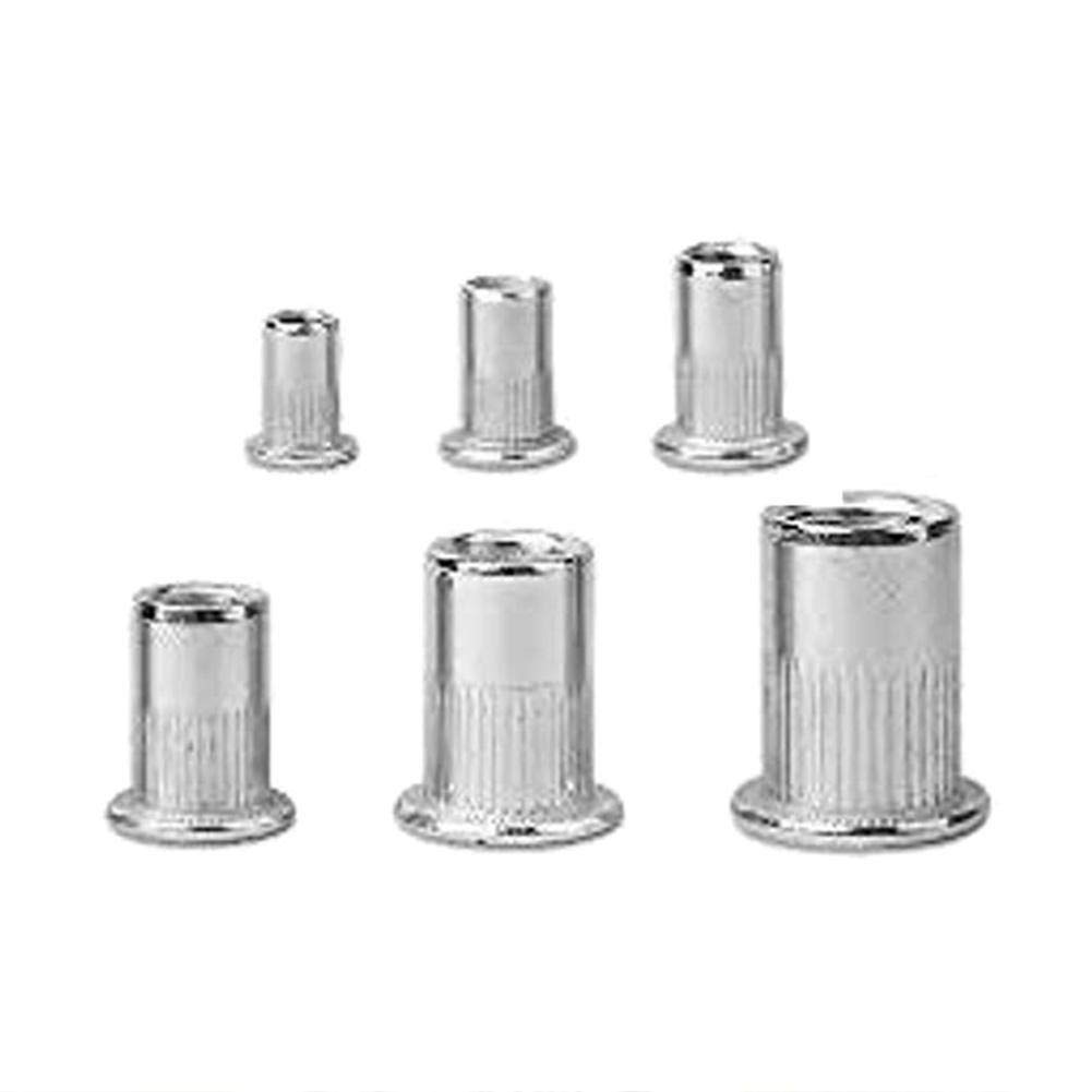 Dadi rivettati filettati, Confezione da 205 kit di dadi rivettati a testa piatta in acciaio inossidabile 304 M3/M4/M5/M6/M8/M10