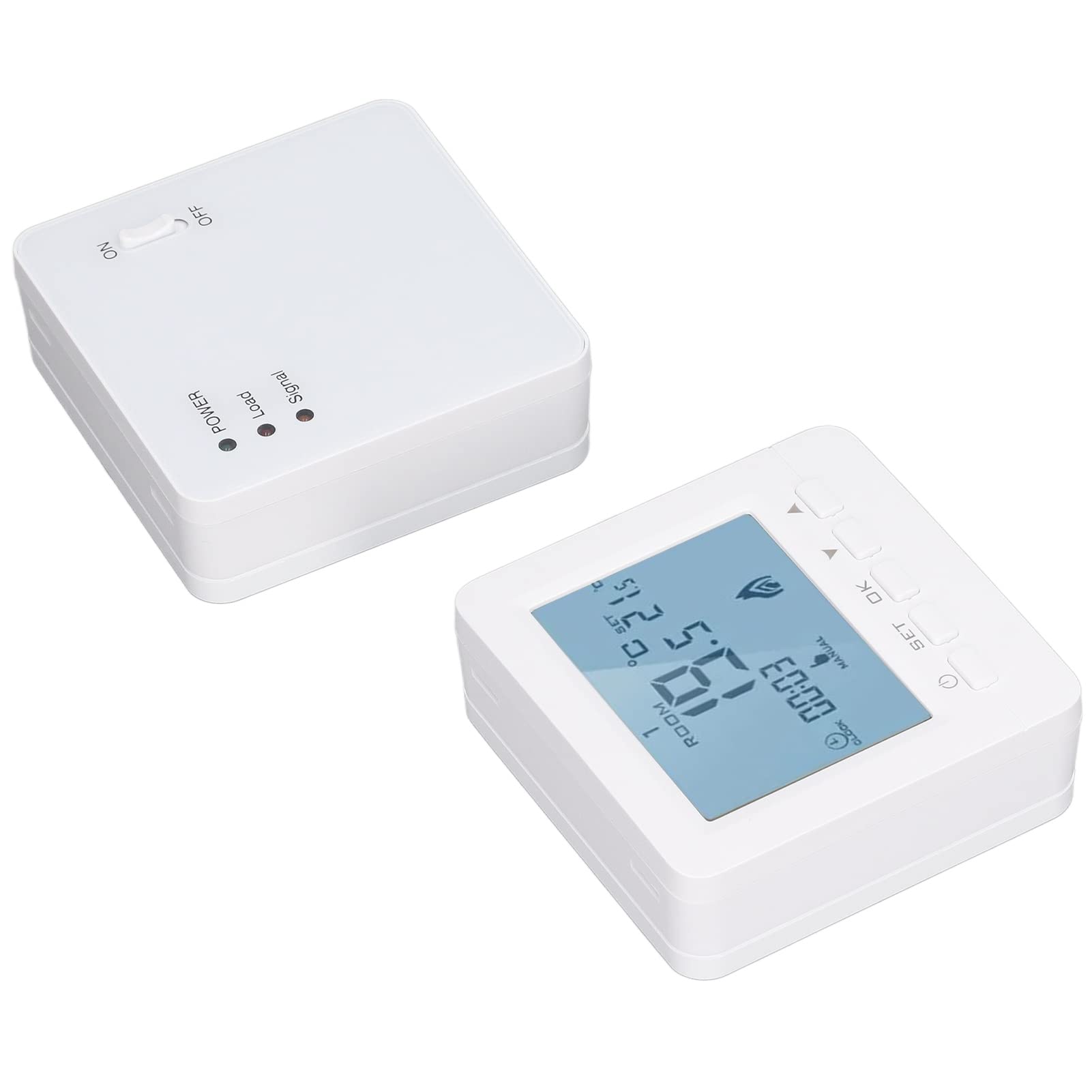 Regolatore di Temperatura Wireless, Termostato RF Programmabile AC230V Modalità Vacanza per Appartamenti