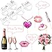 Produktbild JGA Accessoires Frauen Fotorequisiten Team Braut Photo Booth Props für Den Junggesellinnenabschied Hen Party Rose Gold,fur Bachelorette Party und Bridal Shower