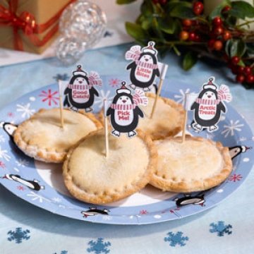 Penguin Mince Pie Picks