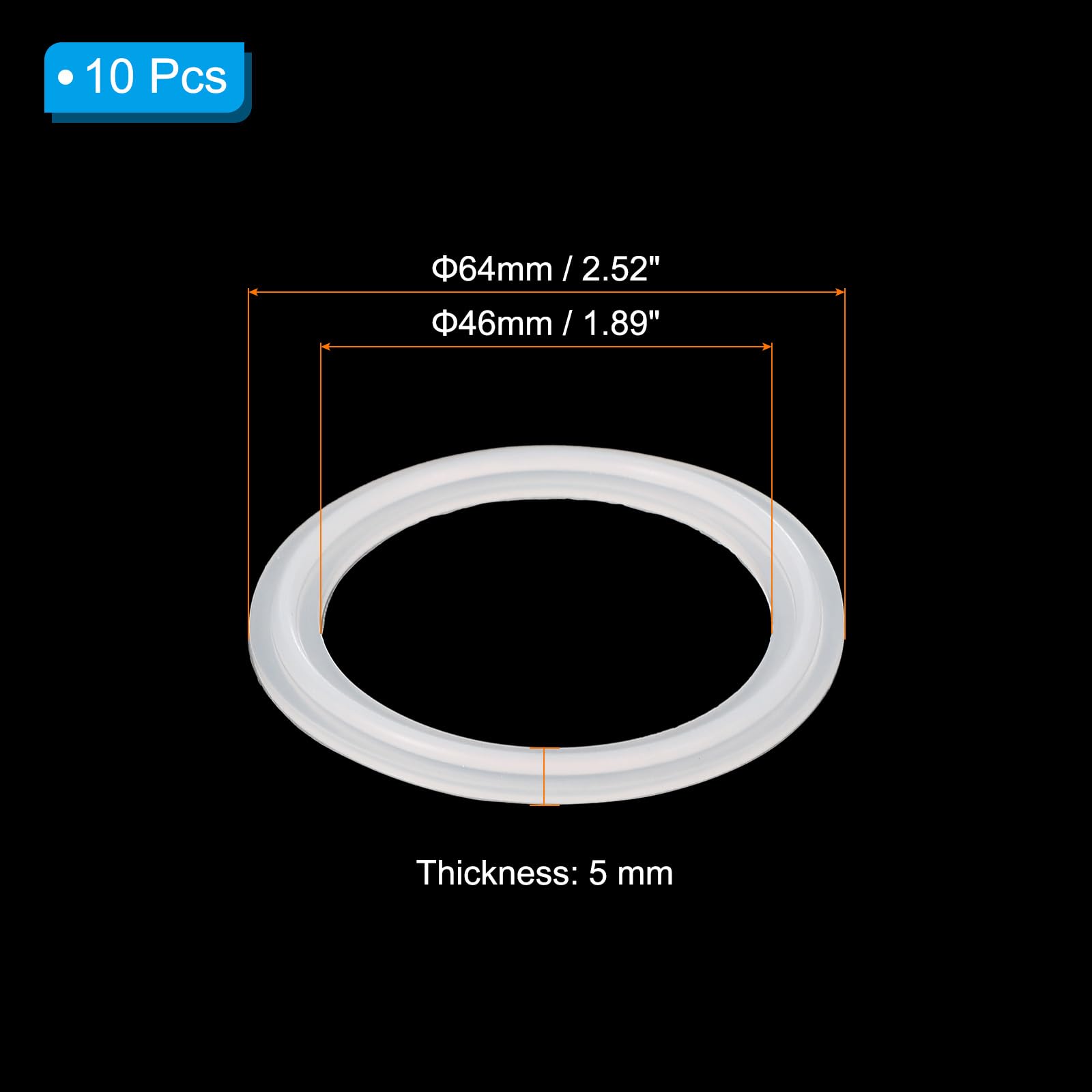 PATIKIL 10pcs Tri Clamps Gasket - Image 2