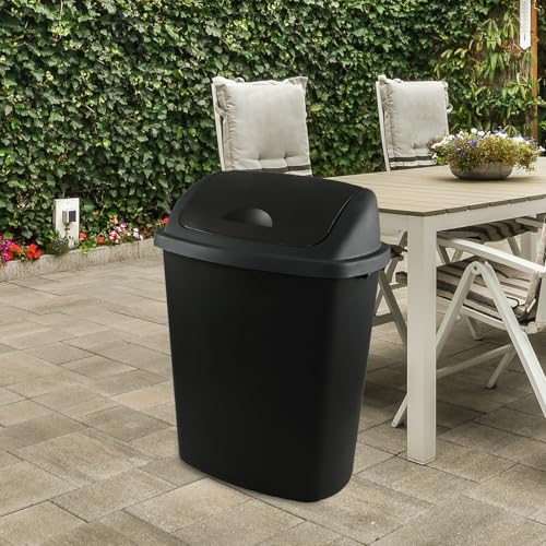 Set de 4 Canecas de Basura Rectangulares de 18 gal Color Negro miniatura 4