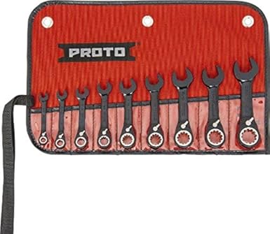 Stanley Proto Industrial JSCVS-9S Extra Short Black 9 Piece Reverse Ratchet Wrench Set
