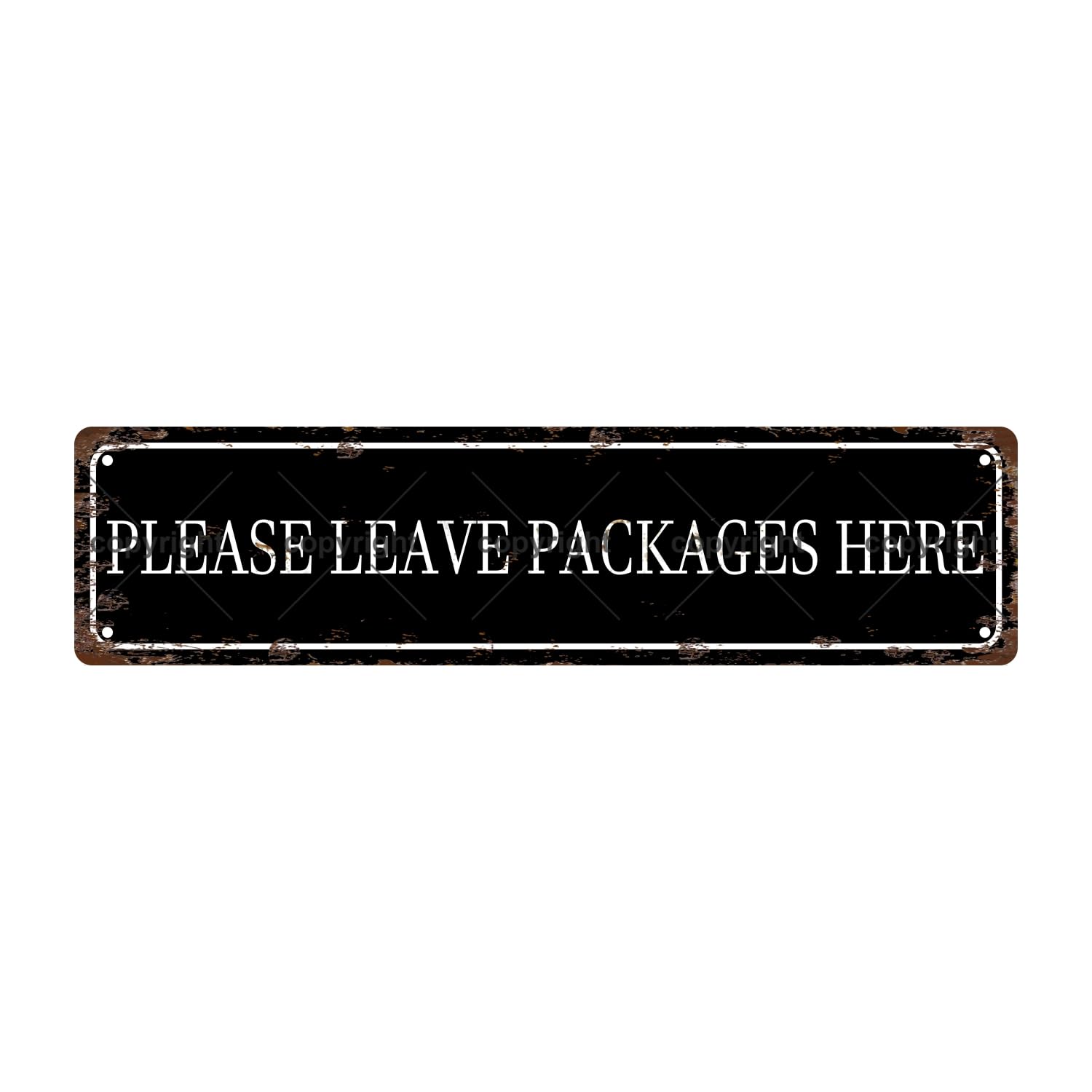 Please Leave Packages HERE Package Metal Tin Street Sign Bar Cafe Garage Cave Home Room Wall Bathroom Farmhouse Garden Porch Patio Decor,4x16 Inch