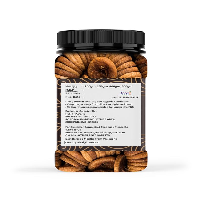 Image of DRIED JOY Premium Afghani anjeers Dry Fruit | Natural Figs & Dried Fig Rich in Vitamins, Fiber, Calcium & Iron Ideal for Healthy Snacking Dieting & Breakfast Non-GMO, Low Fat 1 Kg