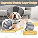 Vithael Upgraded Dog Cone Collar for Large Medium Dogs, Soft Dog Cone with Double-Layer Design, Adjustable Pet Recovery Collar for Dogs After Surgery, Elizabethan Collar (XL, Grey)