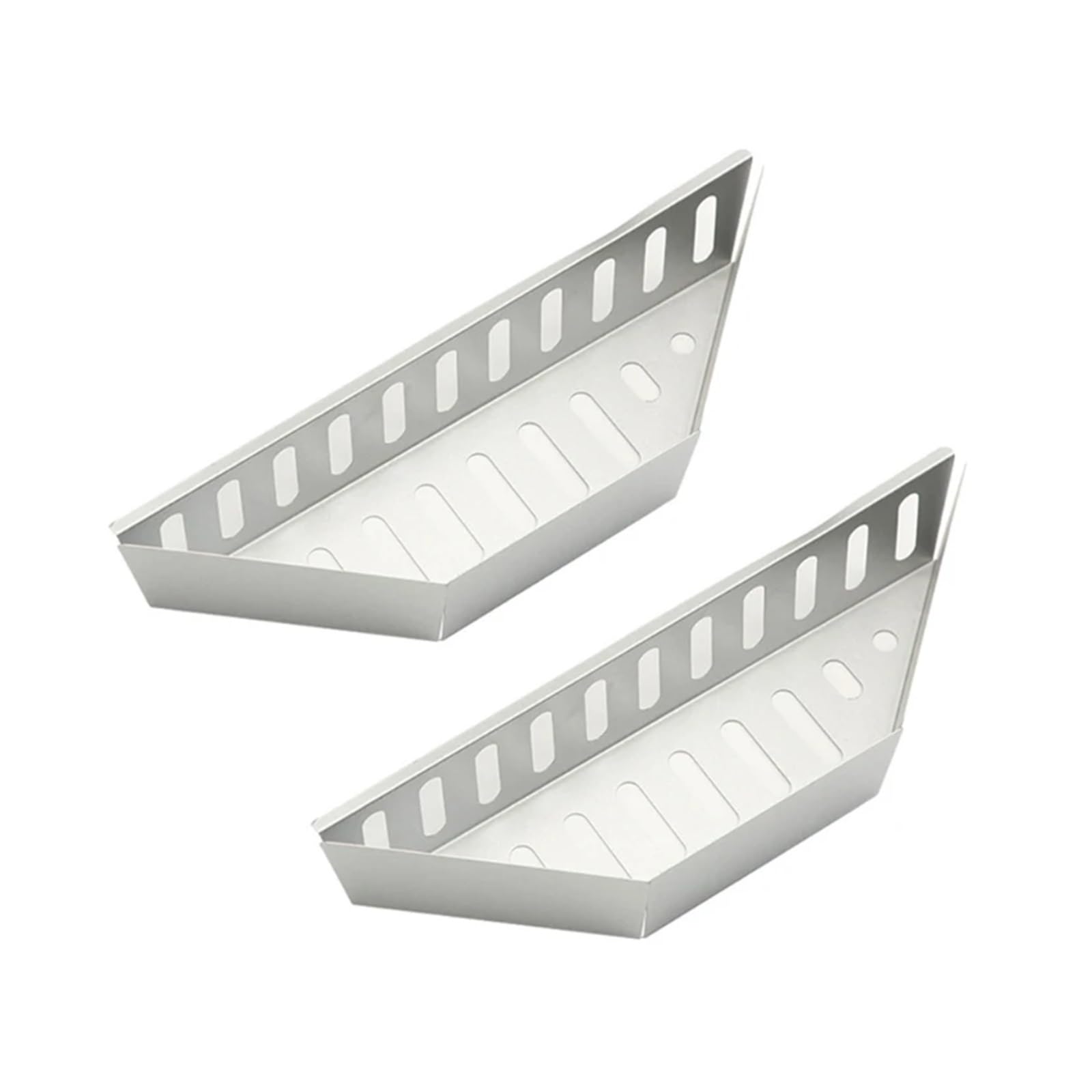 Großer aluminisierter Holzkohlekorb, Grillbrennstoffhalter, Holzkohlekörbe, Holzkohlegrills(2pcs)