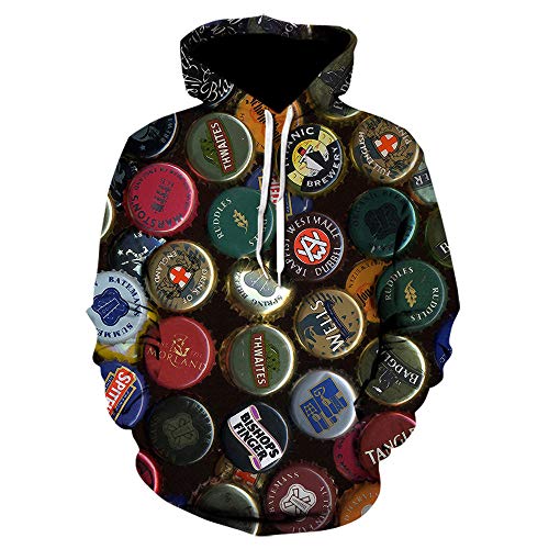 ZHAOXIANGXIANG 3D Hoodie,Unisex 3D Print Mode Bier Cover Hoodie Sweatshirt...