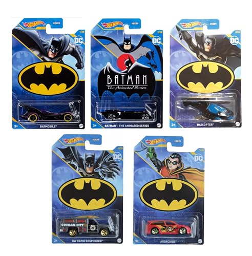 Hot Wheels Batman Set Completo 5 Vehículos 2023 miniatura 1
