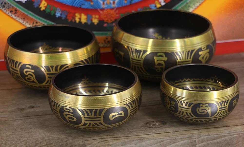 Campane tibetane, Facili da Suonare, creano Un Suono Meraviglioso per la guarigione olistica, Il Sollievo dallo Stress, la Meditazione e Il rilassamento (9,5 cm)