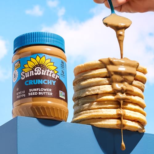 Image of SunButter Crunch Sunflower Seed Butter, 16 oz Nut-Free Spread with 7g Plant-Based Protein, Roasted Rich & Savory Flavor, Smooth Texture | Vegan, Kosher & Non-GMO