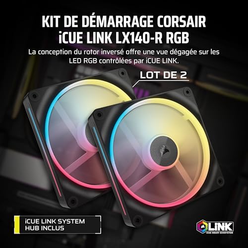 Corsair iCUE LINK LX140 R RGB Dual Pack - vue 7