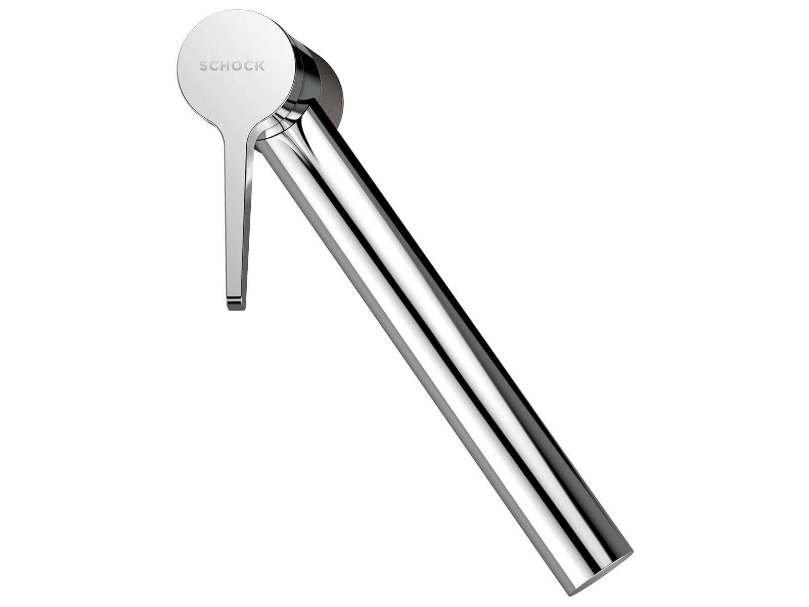SCHOCK Grifo de cocina SC-510 Silvertsone – Grifo de baja presión CRISTADUR con caño fijo y conexiones estándar