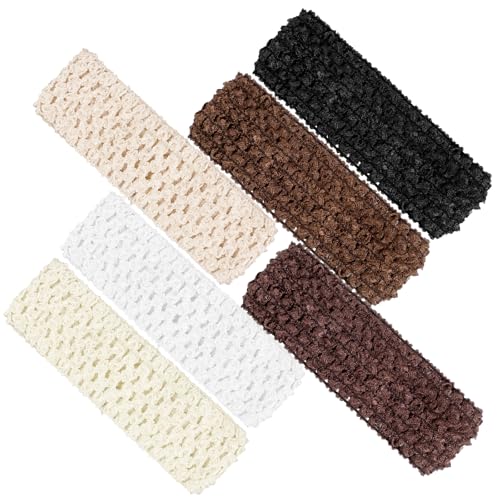 Tucnoeu 6pcs Crochet Headband Multi Color Retro Knit Elastic Head...