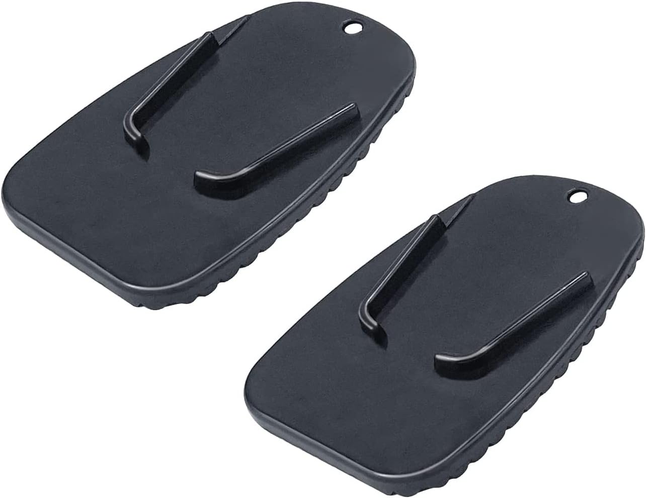 2 Pack Motorcycle Kickstand Pad, Side Stand Support Plate Add Stability Kick Stand Coaster for Parking on Hot Pavement, Grass, Soft Ground and More (Black) 2 Pack Motorcycle Kickstand Pad, Side Stand Support Plate Add Stability Kick Stand Coaster for Parking on Hot Pavement, Grass, Soft Ground and More (Black)