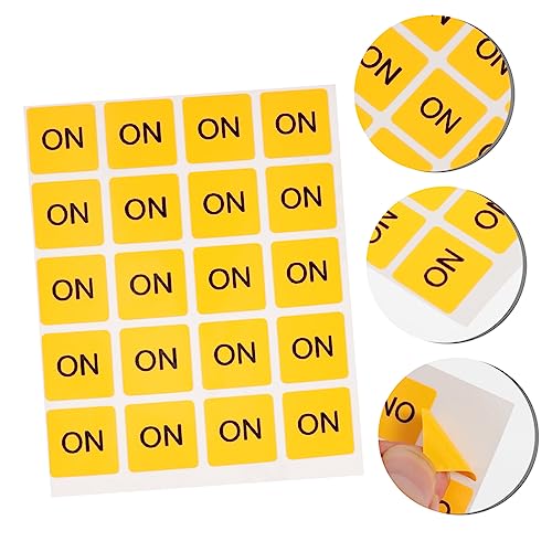 Autocollants de sécurité pour interrupteur en PVC jaune faciles à appliquer x20 - 7
