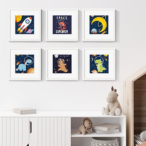 Image of upsimples 12x12 Picture Frame, Display Pictures 8x8 with Mat or 12 x 12 Without, Wall Hanging Square Frames, White, 1 Pack