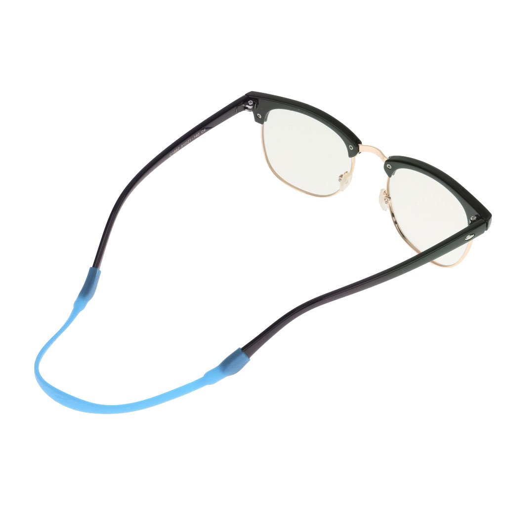 Cordino per occhiali in silicone morbido blu per bambini