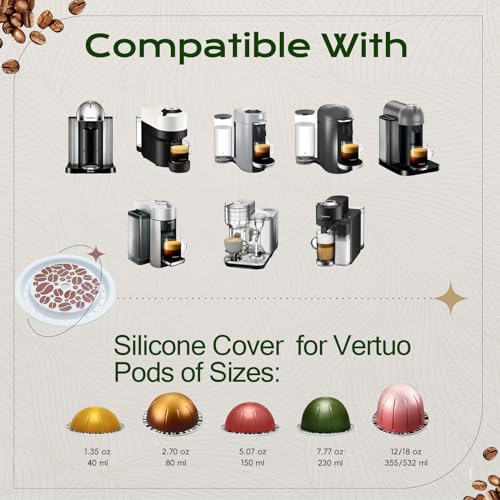 Image of Reusable Pods For Nespresso Vertuo,3 Pcs Silicone Lids,No Capsule