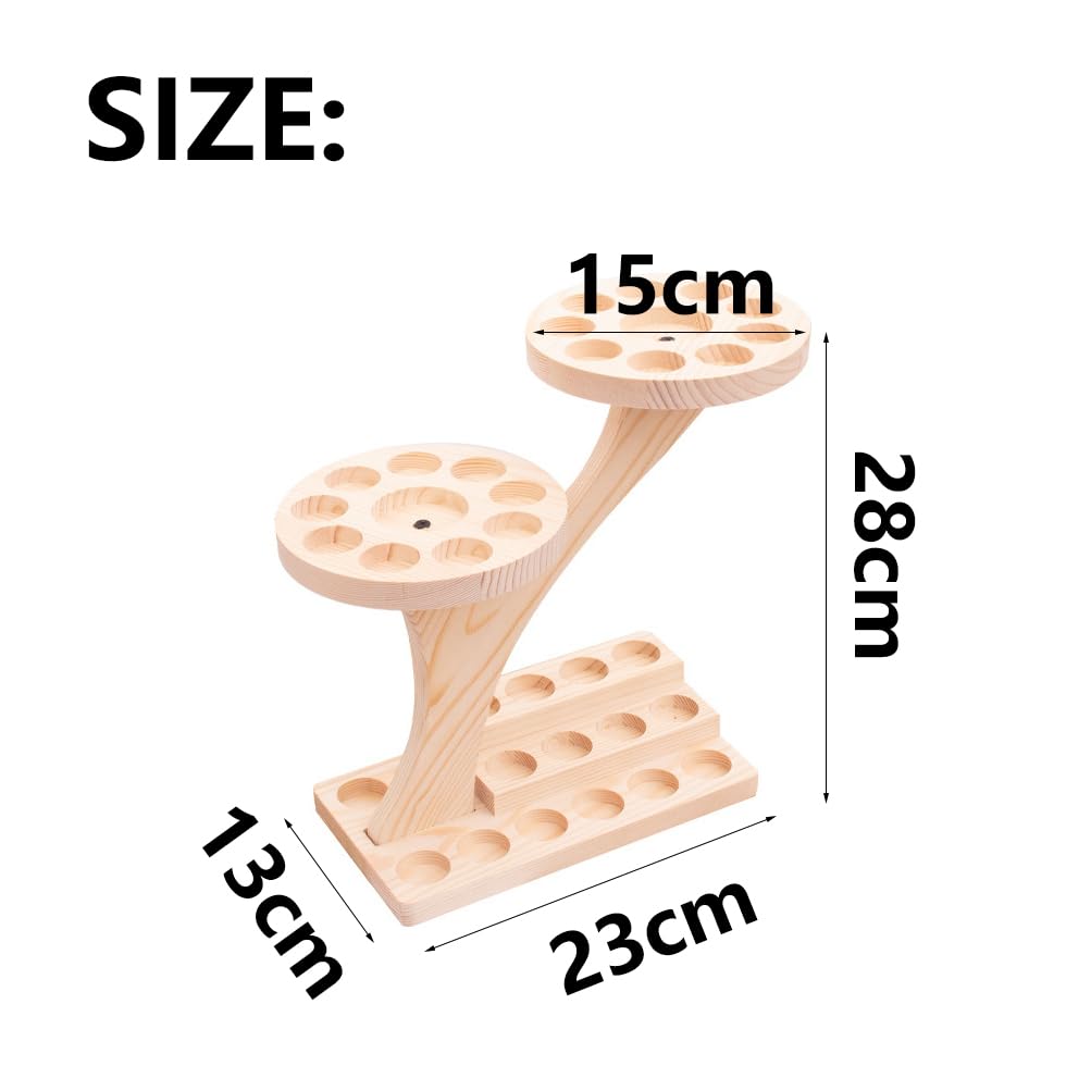 Organizzatore per Oli Essenziali da 15 Ml, Portaoggetti in Legno per Smalto, Espositore per Smalto Rimovibile per Toeletta