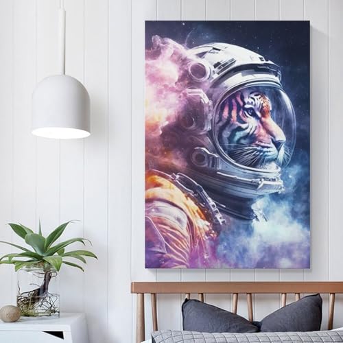 Affiche d'art Space Tiger POLIUAWS pour sublimer un mur vide avec une toile 60x90