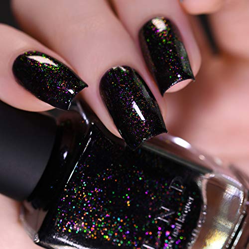 Image of ILNP Cursed - Festive Black Shimmer Nail Polish