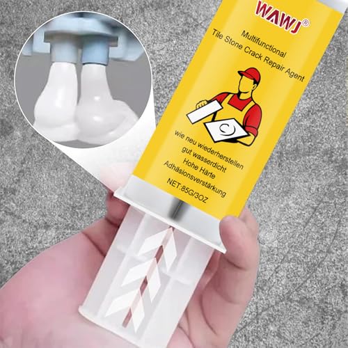 WAWJ® Multifunktionales Reparaturset für Fliesensteinrisse, Reparaturset für Fliesen, Granit und Marmor, Reparaturpaste für Keramikglasuren, Reparatur von Badewannensplittern mit starker Haftung
