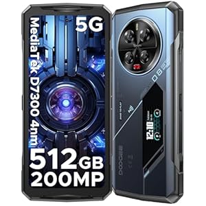 DOOGEE V40 Pro Movil Irrompible 5G, 36GB+512GB/2TB TF 1.47â Pantalla Secundaria Móvil Resistente Android 14, 200MP AI +Visión Nocturna 6.78″ FHD+ 120Hz, 8680mAh/WiFi6/NFC/Huella Teléfono Movil 2025